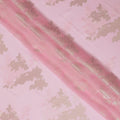 Elegant Baby Pink Silk Chiffon Fabric with Metallic Lurex Floral Design, 110 cm Width, South Korea-D19718 - Regal Fabrics