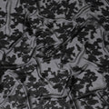 قماش شيفون حرير أسود أنيق مع تصميم زهور لوركس ميتاليك، عرض 110 سم، كوريا الجنوبية-D19727