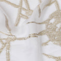 قماش شيفون حرير أبيض أنيق مع تصميم زهور لوريكس ميتاليك هندسي، عرض 110 سم، كوريا الجنوبية-D19729