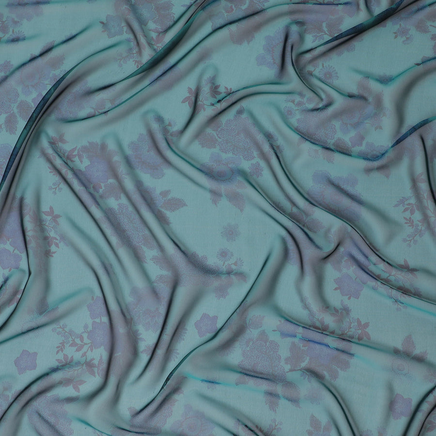 قماش شيفون حرير خالص أنيق باللونين الأزرق واللافندر، 110 سم، كوريا الجنوبية-D19885