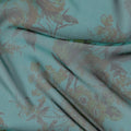 قماش شيفون حرير خالص زهري فيروزي أنيق، 110 سم، كوريا الجنوبية-D19887