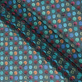 Teal Premium Cotton Voile Fabric with Multicolor Polka Dots - Traditional Thobe Material, 140 cm Wide-D20222 - Regal Fabrics