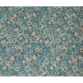 قماش فيسكوز مطبوع رقميًا بنقشة زهور باللون الأزرق المائي والرمادي - ناعم وخفيف الوزن، عرض 110 سم - D20261
