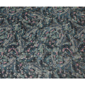 Midnight Blue Abstract Viscose Digital Printed Fabric - Soft & Lightweight, 110 cm Width-D20262