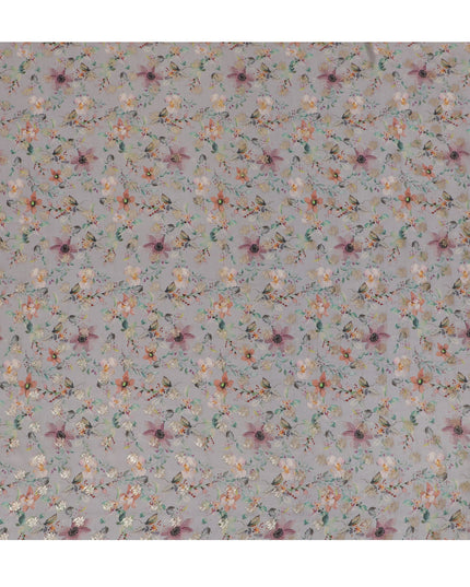 Elegant Floral Viscose Digital Printed Fabric - Soft & Lightweight, 110 cm Width-D20264