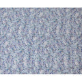 Ice Blue & Lavender Floral Viscose Modal Satin Fabric with Mirror Work - 110 cm Width-D20272