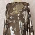 Brown Somali Silk Chiffon Dirac Fabric with Metallic Lurex, 3.5 Meters, 140 cm Width-D20846
