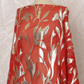 Red Somali Silk Chiffon Dirac Fabric with Metallic Lurex, 3.5 Meters, 140 cm Width-D20854
