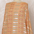 Peach Somali Silk Chiffon Dirac Fabric with Metallic Lurex, 3.5 Meters, 140 cm Width-D20855