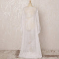 White Somali Silk Chiffon Dirac Fabric with Silver Metallic Lurex, 3.5 Meters, 140 cm Width-D20881 Regal Fabrics