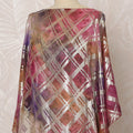 Purple and Pink Somali Silk (Fransawi) Chiffon Dirac Fabric with Metallic Lurex, 3.5 Meters, 140 cm Width-D20885 Regal Fabrics
