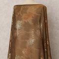 Brown Fransawi Silk Chiffon Dirac fabric with Metallic Lurex in Abstract Design - 3.5 Meters X 140 Cms-D21598 Regal Fabrics
