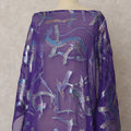 Purple Somali Silk Chiffon Dirac Fabric with Metallic Lurex, 3.5 Meters, 140 cm Wide, South Korea-D22085