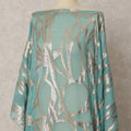 Mint Blue Somali Silk Chiffon Dirac Fabric with Metallic Lurex, 3.5 Meters, 140 cm Wide, South Korea-D22087