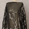 Black Somali Silk Chiffon Dirac Fabric with Metallic Lurex, 3.5 Meters, 140 cm Wide, South Korea-D22092