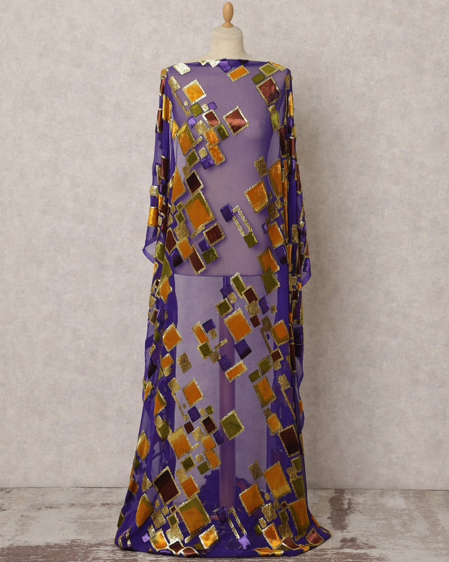Diraca Design Beige Somali Silk Chiffon Velvet Makmal Dirac Fabric, 3.5 Meters – Buy ...