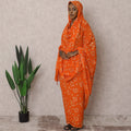 Orange Traditional Premium Sudanese Thobe – Cotton Voile Embroidery Fabric, 4.5 Meters, 140 cm Width, India-D22506