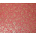 قماش شيفون حريري بتصميم لوركس معدني مزهر باللون الأحمر، عرض 140 سم، صنع في كوريا الجنوبية - D22656