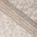 Off White Brocade Style Floral Metallic Lurex Design Silk Chiffon Fabric, 110 Cms Width, Made in South Korea
-D22657