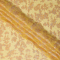 قماش شيفون حريري بتصميم زهور معدنية من الديباج الأصفر المشمس، عرض 110 سم، صنع في كوريا الجنوبية - D22658