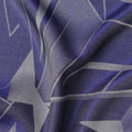 قماش ساتان حريري خالص بطبعة معدنية هندسية باللون الأزرق الملكي، عرض 110 سم، صنع في كوريا الجنوبية - D23007