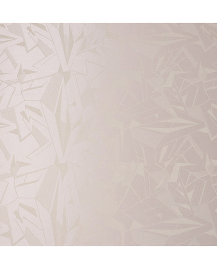 قماش ساتان حريري نقي بطبعة معدنية هندسية باللون الوردي الفاتح، عرض 110 سم، صنع في كوريا الجنوبية - D23008