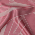 قماش ساتان حريري نقي بطبعة معدنية هندسية وردية اللون، عرض 110 سم، صنع في كوريا الجنوبية - D23010