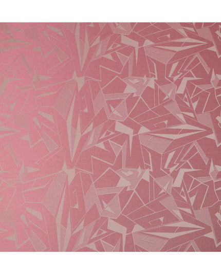 قماش ساتان حريري نقي بطبعة معدنية هندسية وردية اللون، عرض 110 سم، صنع في كوريا الجنوبية - D23010