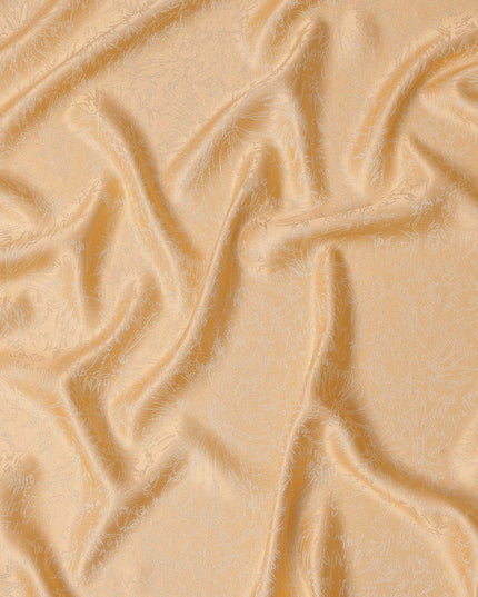 قماش ساتان حريري نقي منسوج معدني بنقشة زهور بلون الخوخ الذهبي، عرض 110 سم، صنع في كوريا الجنوبية - D23018