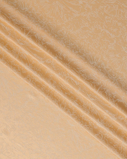 قماش ساتان حريري نقي منسوج معدني بنقشة زهور بلون الخوخ الذهبي، عرض 110 سم، صنع في كوريا الجنوبية - D23018