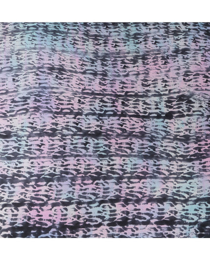 قماش ساتان حريري نقي بطبعة حيوانات بألوان الباستيل متعددة، عرض 110 سم، صنع في الهند - D23022