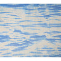 Ivory and Sky Blue Shibori Stripe Pure Silk Chiffon Fabric with Satin Finish, 110 cm Width, Made in India-D23036
