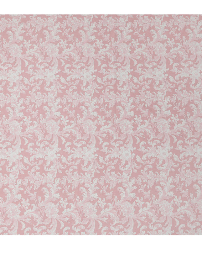 ثوب سوداني تقليدي باروكي باللونين الوردي الفاتح والأبيض، مصنوع من قماش فوال قطني خالص، بطول 4.5 متر، وعرض 140 سم - صنع في الهند - D23136