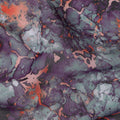 Plum Purple and Coral Marble Print Traditional Sudanese Thobe in Pure Cotton Voile Fabric, 4.5 Meters Length, Width 140 cm – Made in India-D23143
