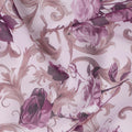 Soft Lavender and Mauve Floral Traditional Sudanese Thobe in Pure Cotton Voile Fabric, 4.5 Meters Length, Width 140 cm – Made in India-D23144