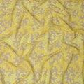 Beige and Yellow Baroque Traditional Sudanese Thobe in Pure Cotton Voile Fabric, 4.5 Meters Length, Width 140 cm – Made in India-D23145