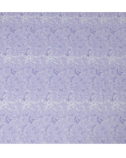 Lavender and White Baroque Traditional Sudanese Thobe in Pure Cotton Voile Fabric, 4.5 Meters Length, Width 140 cm – Made in India-D23146