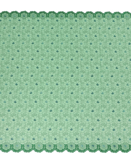 ثوب سوداني تقليدي باللون الأخضر النعناعي، مصنوع من قماش الفوال القطني الخالص المطرز بالأحجار، قطعة بطول 4.5 متر، وعرض 140 سم، صنع في سويسرا - D23272