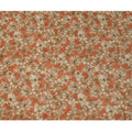Rust Orange Base Beige Floral Printed Viscose Crepe Fabric with Hand-Painted Style Pattern, Width 110 cm, Made in India-D23419 Regal Fabrics