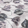 Soft White Grey Floral Watercolor Printed Linen Fabric, 140 Cms Width, Made in India-D23715