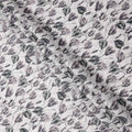 Soft White Grey Floral Watercolor Printed Linen Fabric, 140 Cms Width, Made in India-D23715
