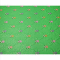 Bright Green Multicolor Floral Embroidered Cotton Voile Fabric with Sequin Detailing, 140 Cms Width, Made in India-D23727 - Regal Fabrics