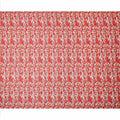 Coral Red Daisy Floral Printed Cotton Voile Fabric with Brushstroke Background, 140 Cms Width, Made in India-D23740