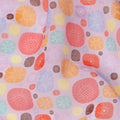 Lavender Multicolor Pebble Motif Printed Cotton Voile Fabric, 140 Cms Width, Made in India-D23742