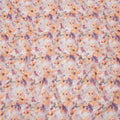 Peach Lavender Floral Bloom Printed Cotton Voile Fabric, 140 Cms Width, Made in India-D23743