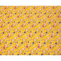 Sunflower Yellow Multicolor Floral Garden Printed Pure Silk Crepe Fabric, 110 Cms Width, Made in India-D23961