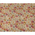 Beige Base Multicolor Wild Orchid Floral Printed Viscose Crepe Fabric, 110 Cms Width, Made in India-D23983