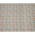 Soft Grey Base Peach and Ivory Floral Printed Viscose Crepe Fabric, 110 Cms Width, Made in India-D23985