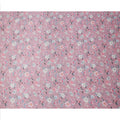 Dusty Pink Base Multicolor Delicate Floral Printed Pure Silk Satin Fabric, 110 Cms Width, Made in India-D23992