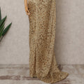 Beige Premium Pure Silk Chiffon Abstract Printed Saree, 5.5 Mtrs Length, 110 Cms Width, Made in India-D24227